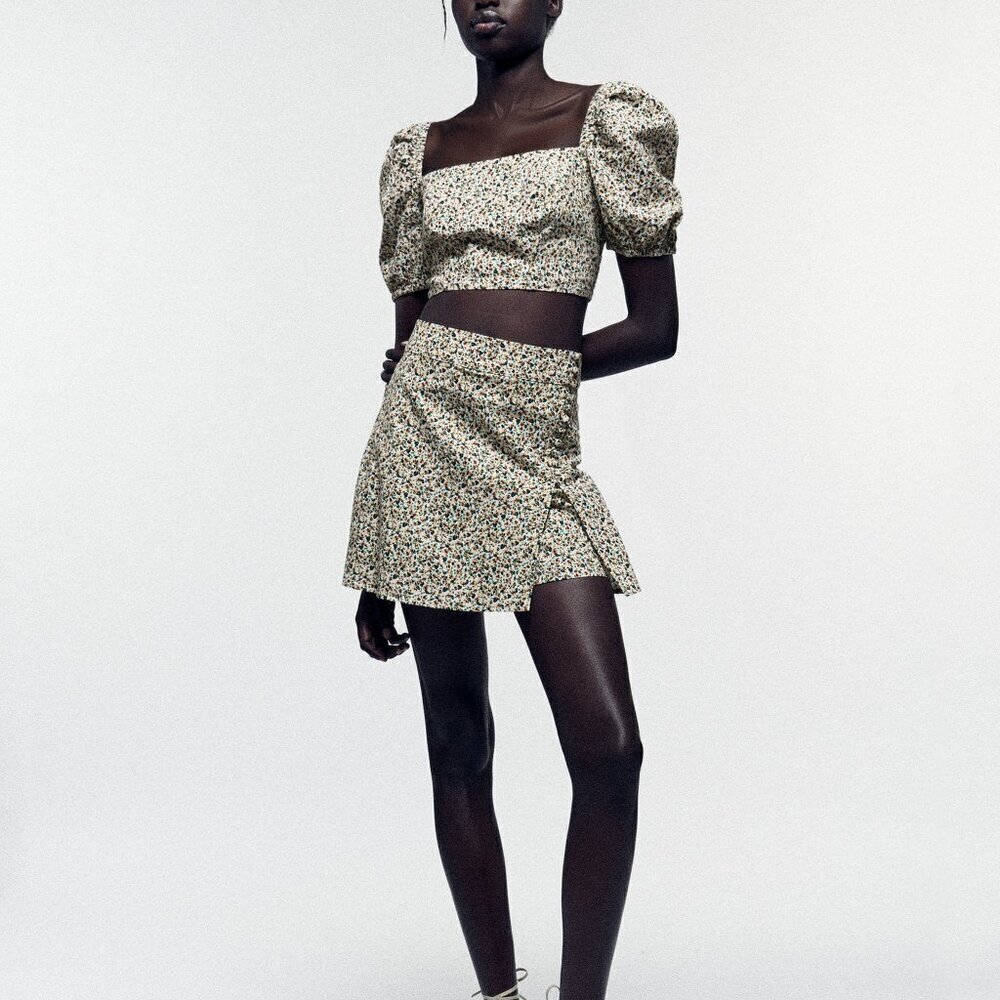 Zara Womens Xsmall Floral Ditsy Skort